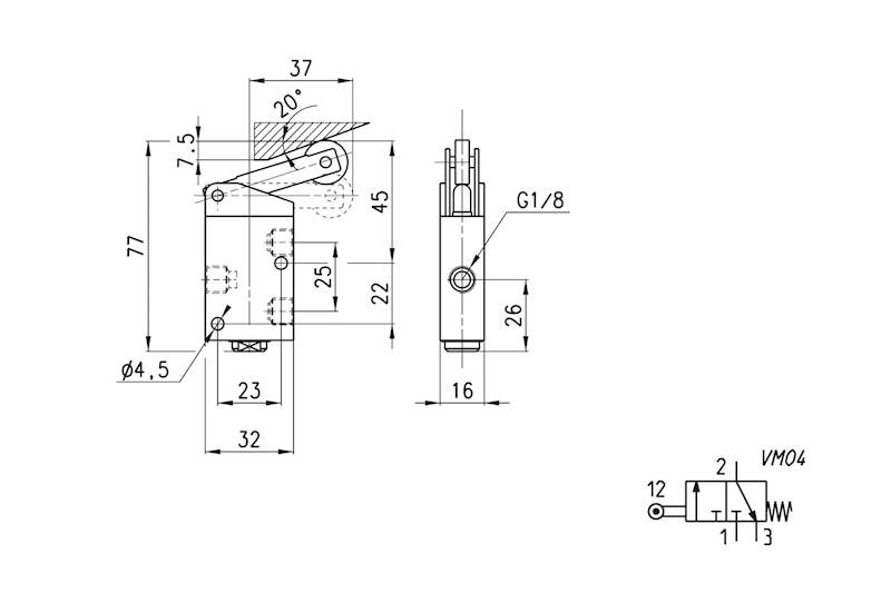 CAMOZZI 138-955 ZAWÓR STEROWANY MECHANICZNIE