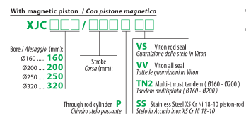 VESTA XJC 200.500 SIŁOWNIK DWUSTRONNEGO DZIAŁANIA