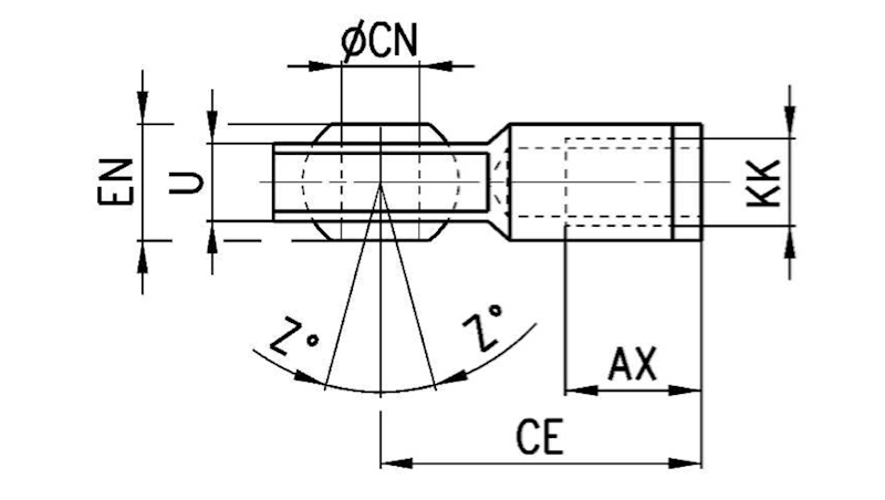 CAMOZZI GA-12-16 GŁOWICA SFERYCZNA M6X1