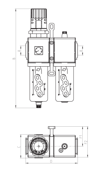 CAMOZZI MX2-1/2-000002 ZMONTOWANY ZESPÓL FRL