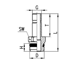 CAMOZZI 6811 8-1/4 ADAPTER DO ZŁĄCZY WTYKOWYCH