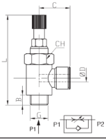 WAIRCOM RO-RF-10/02 ZAWÓR DŁAWIĄCO-ZWROTNY 1/4 