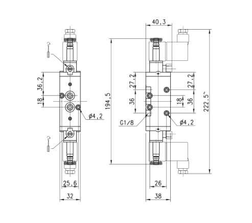 CAMOZZI 458-011-22 ELEKTROZAWÓR 5/2 1/8"