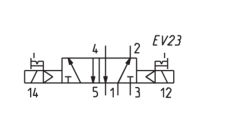 CAMOZZI 458-011-22 ELEKTROZAWÓR 5/2 1/8"