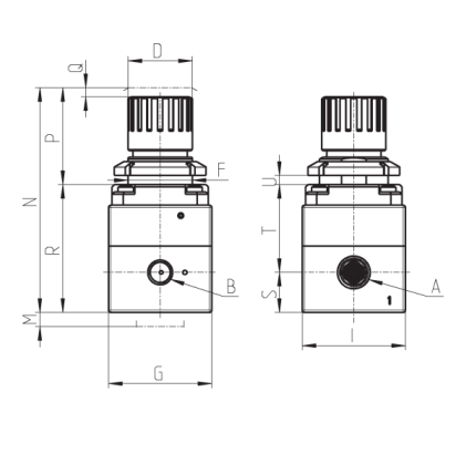 CAMOZZI PR104-M07 RĘCZNY REGULATOR CIŚNIENIA