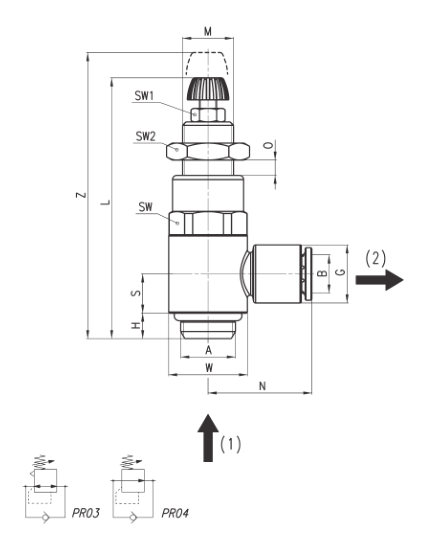 CAMOZZI CLR 1/8-4 MIKROREDUKTOR CIŚN.+7610 4-1/8