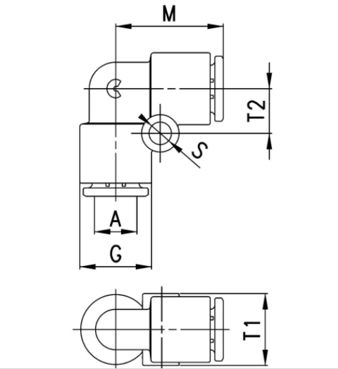 CAMOZZI 7550 6 KOLANKO WTYKOWE COMPACT