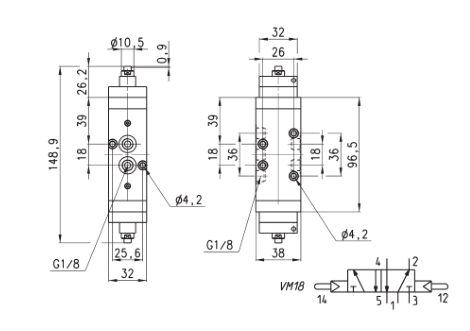 CAMOZZI 458-011-294 ELEKTROZAWÓR 5/2 1/8"