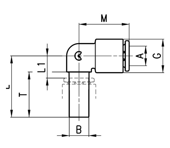 CAMOZZI 7555 8-8 ZŁĄCZE WTYKOWE KOLANKOWE COMPACT