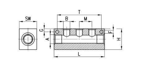 CAMOZZI 3053 3/8-3L-1/4 LISTWA ROZDZIELAJĄCA